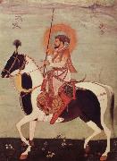 unknow artist Horseman likeness of the Shah Dschahan, leaf out of the Shah-Dschahan-album period of the Schan Dschahan painting